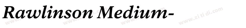 Rawlinson Medium字体转换